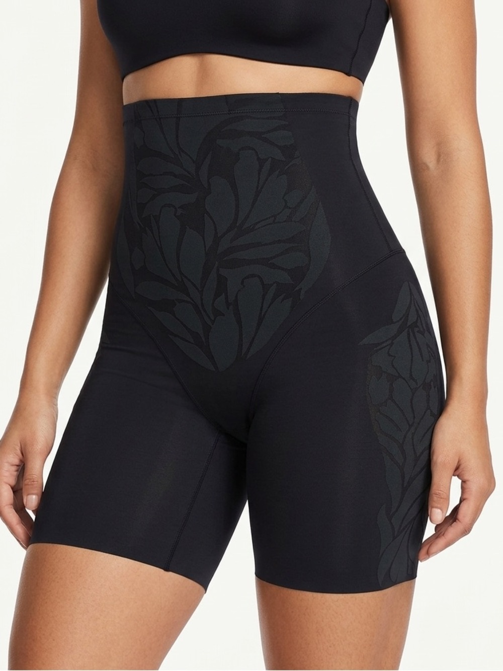 High-Waist Black Sculpting shaping shorts